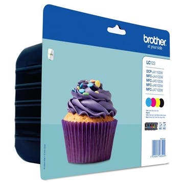 Brother LC-123VALBP multipack zwart + 3 kleuren, Verzenden, Nieuw, Cartridge, Brother