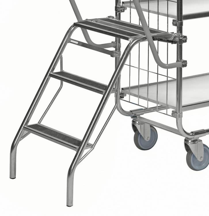 Kongamek opklapbare trap voor KM8000 etagewagen - Grijs -, Zakelijke goederen, Kantoor en Winkelinrichting | Magazijn, Stelling en Opslag