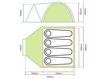 Coleman Darwin 4+ Tent - Compacte Koepeltent voor 4 Personen, Ophalen of Verzenden, Nieuw, Tot en met 4