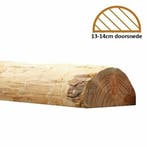 Douglas halfronde palen geschild | Doorsnede 13/14 cm, Le..., Doe-het-zelf en Verbouw, Hout en Planken, Verzenden, Nieuw