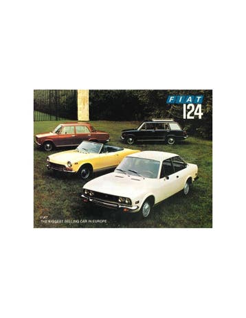 1970 FIAT 124 BROCHURE ENGELS (USA), Nieuw, Author