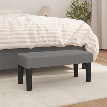 vidaXL Bankje 70x30x30 cm stof donkergrijs, Huis en Inrichting, Banken | Bankstellen, Verzenden, Nieuw, Stof, Minder dan 150 cm