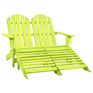 vidaXL Tuinstoel 2-zits Adirondack met voetenbank vurenhout, Verzenden, Nieuw, Hout