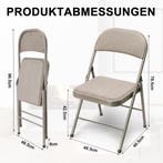 Klapstoelen - Vouwstoelen - Set van 6 - Eettafelstoelen - Ka, Caravans en Kamperen, Verzenden, Zo goed als nieuw
