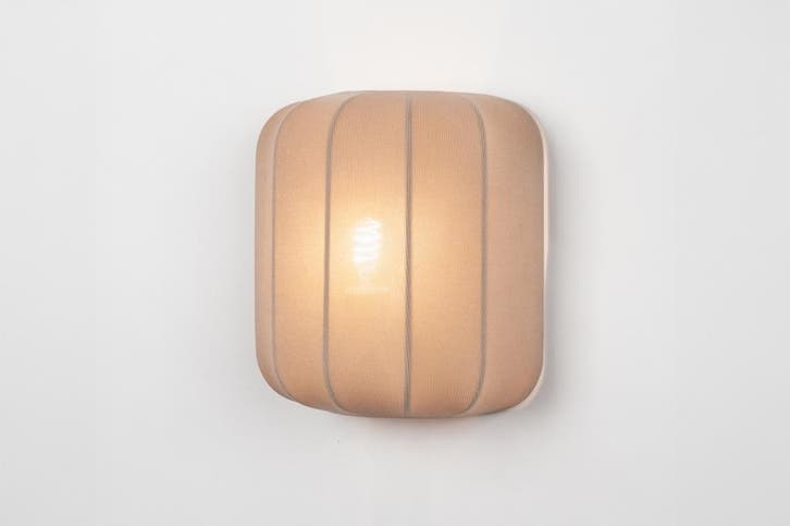 Rietveld Wandlampen - Taupe - Stof, Metaal, Huis en Inrichting, Lampen | Wandlampen, Verzenden