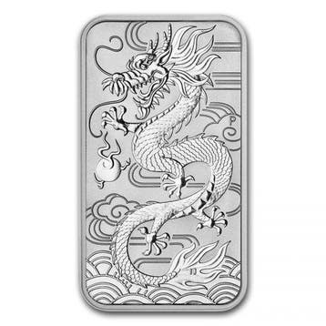 Perth Mint - Rectangle Dragon 1 oz 2018 - zilver muntbaar, Verzenden, Losse munt, Zilver