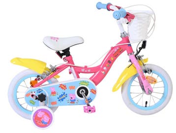 Peppa Pig Kinderfiets - Meisjes - 12 inch - Roze - Twee, Verzenden, Nieuw, 14 inch of minder