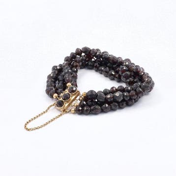 Armband - 14 karaat Geel goud - Granaat, Nieuw