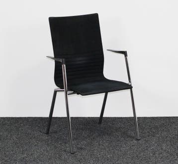 Kantinestoel Vierpoot Zwart, Ophalen of Verzenden, Gebruikt