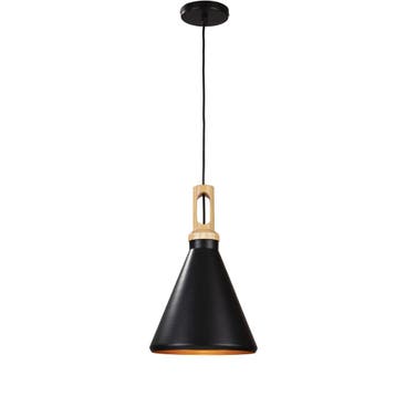 Hanglamp Zwart Alu met Gouden Binnenkant - Valott Timo, Huis en Inrichting, Ophalen of Verzenden, Nieuw, Overige materialen