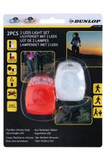 Dunlop LED fietslicht set (voor + achter) – inclusief batte, Ophalen of Verzenden, Nieuw
