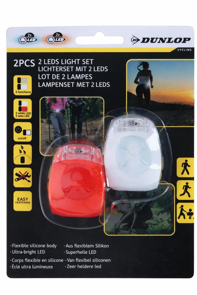Dunlop LED fietslicht set (voor + achter) – inclusief batte, Doe-het-zelf en Verbouw, Gereedschap | Handgereedschap, Nieuw, Ophalen of Verzenden