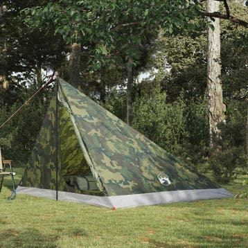 vidaXL Backpacking Tent 4-persoons Camouflage, Caravans en Kamperen, Verzenden, Nieuw, Tot en met 2