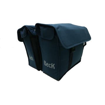 Beck Dubbele Fietstas Canvas Small Blauw, Verzenden, Nieuw