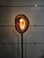 Staande lamp - Agaat, Metaal - Uniek - XXL Kristallen Plaat