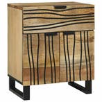 vidaXL Nachtkastje Naturel 50 x 33 x 60 cm Bewerkt hout, Minder dan 45 cm, Verzenden, Nieuw, 55 tot 70 cm