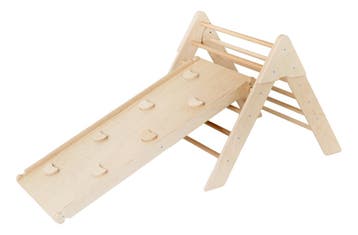 Luna Toys Naturel Houten Klimrek met Glijbaan, Verzenden, Nieuw