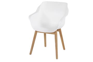 Hartman Sophie Element tuinstoel royal white met teak frame, Ophalen of Verzenden, Nieuw
