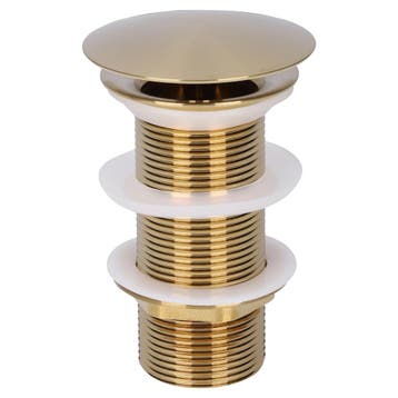 Wastafel Afvoerplug Differnz Always Open 10 cm Mat Goud, Ophalen of Verzenden, Nieuw, Overige typen