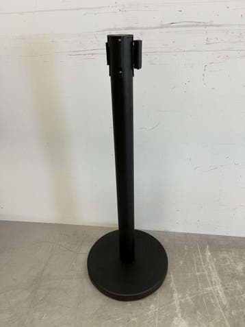 Afzetpaal Afzetband zwart met trekband 200 cm Horeca, Ophalen of Verzenden