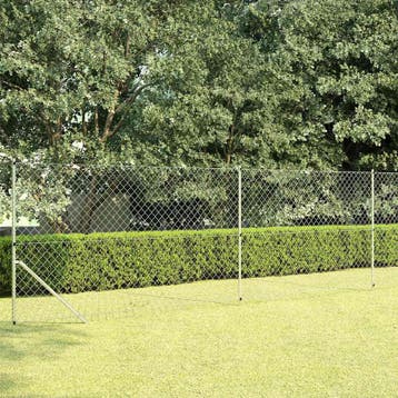 vidaXL Gaashek met palen 15x1,5 m gegalvaniseerd staal, Verzenden, Nieuw, IJzer