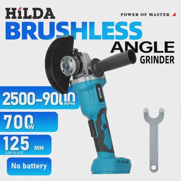 Krachtige HILDA 21V Brushless Haakse Slijper - Snoerloos Pol, Verzenden, Nieuw