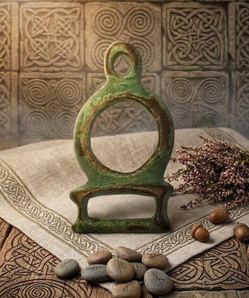 Keltisch Brons Prachtige hanger-amulet. Uitstekende staat.