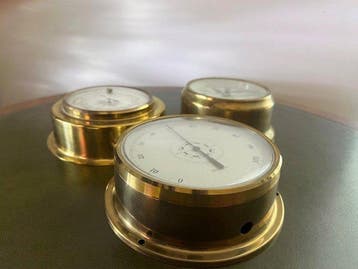 Maritieme objecten (3) - Messing- Vintage 3-delige maritieme
