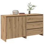 vidaXL 2-delige Dressoirs bewerkt hout artisanaal eikenkleur, Verzenden, Nieuw, Overige houtsoorten