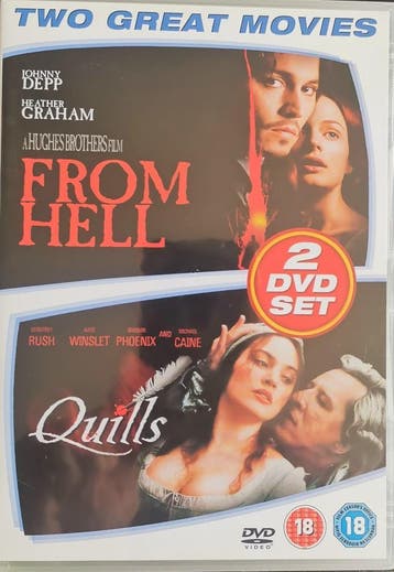 Quills + From Hell (2 disc) -               Gratis verzenden, Vanaf 16 jaar, Verzenden, Zo goed als nieuw, Overige genres