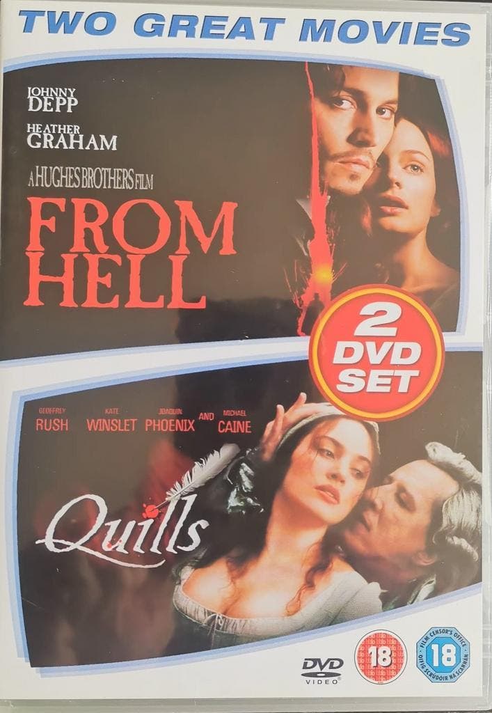 Quills + From Hell (2 disc) -               Gratis verzenden, Cd's en Dvd's, Dvd's | Tv en Series, Zo goed als nieuw, Overige genres