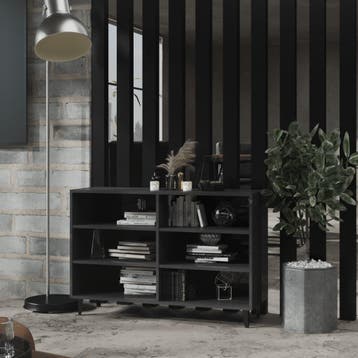 vidaXL Dressoir 103,5x35x70 cm bewerkt hout hoogglans grijs, 100 tot 150 cm, Verzenden, Nieuw, 25 tot 50 cm