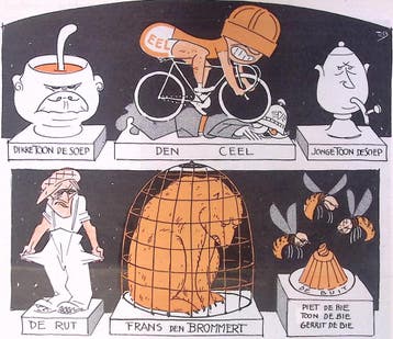 Spotprent over de Bende van Oss (lijst optie, Lithos), Antiek en Kunst, Verzenden