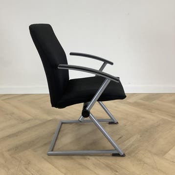 Grammer Office design vergaderstoel,  zwart - grijs, Ophalen of Verzenden, Gebruikt, Stof, Eén