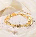 Handgemaakte Citrien edelsteen - kristal kralen - armband -, Nieuw