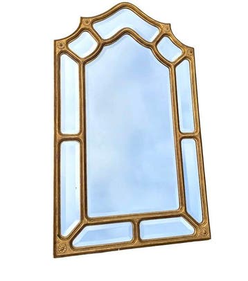 Spiegel- Franse landelijke stijl - Hout, Glas, Nieuw