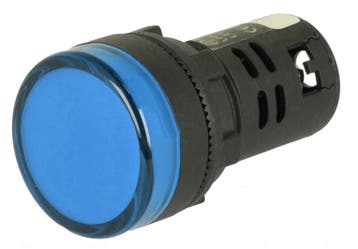 Controlelampje - LED indicator - 230V - 22mm - Blauw, Ophalen of Verzenden, Nieuw, Schakelaar