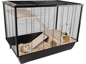 Flamingo Elsa - Hamsterkooi - Ruim met platforms en, Verzenden, Zo goed als nieuw