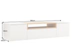 TV-bord LOFT 160 cm hangend wit naturel - 47807, Ophalen of Verzenden, Nieuw