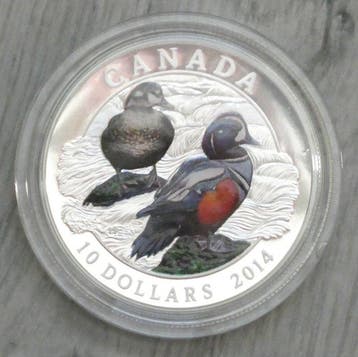 Canada. 10 Dollars 2014, Ducks of Canada: Harlequin Duck