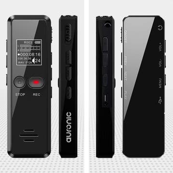 2dekans | Auronic Digitale Voice Recorder - Dictafoon - 8GB, Ophalen of Verzenden, Zo goed als nieuw