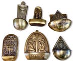 Wijwatervat (6) - 1920-1930 - Koperen wijwatervatjes