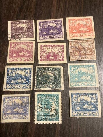 Tsjecho-Slowakije 1920/1920 - oude postzegels van, Gestempeld