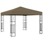 vidaXL Prieel 3x3 m stof taupe, Verzenden, Nieuw