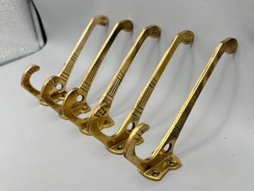 Set kapstokhaken - Messing - Art deco kapstokhaken