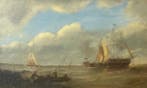 Paul van de Venne (XIX-XX) - Holländische Marine mit, Antiek en Kunst, Kunst | Schilderijen | Klassiek
