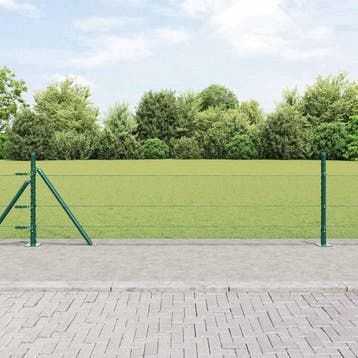 vidaXL zeshoekig gaashek met betonnen voetstuk 10 x 0,4 m, Verzenden, Nieuw, IJzer