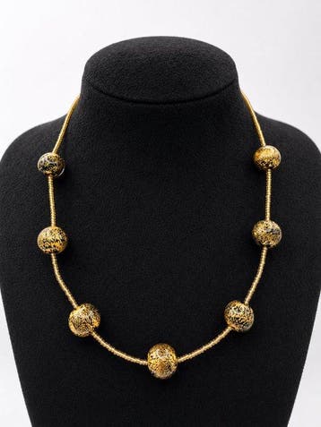 24 karaat - Murano-glas, Geel goud - Halsketting -
