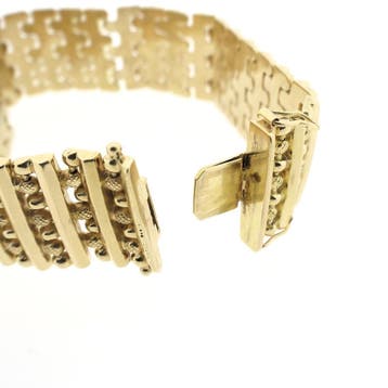 Gouden schakelarmband, Sieraden, Tassen en Uiterlijk, Armbanden, Ophalen of Verzenden, Gebruikt, Goud, Goud