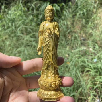 5-inch Gouden Shakyamuni Boeddha Standbeeld - Traditionele C, Verzenden, Nieuw